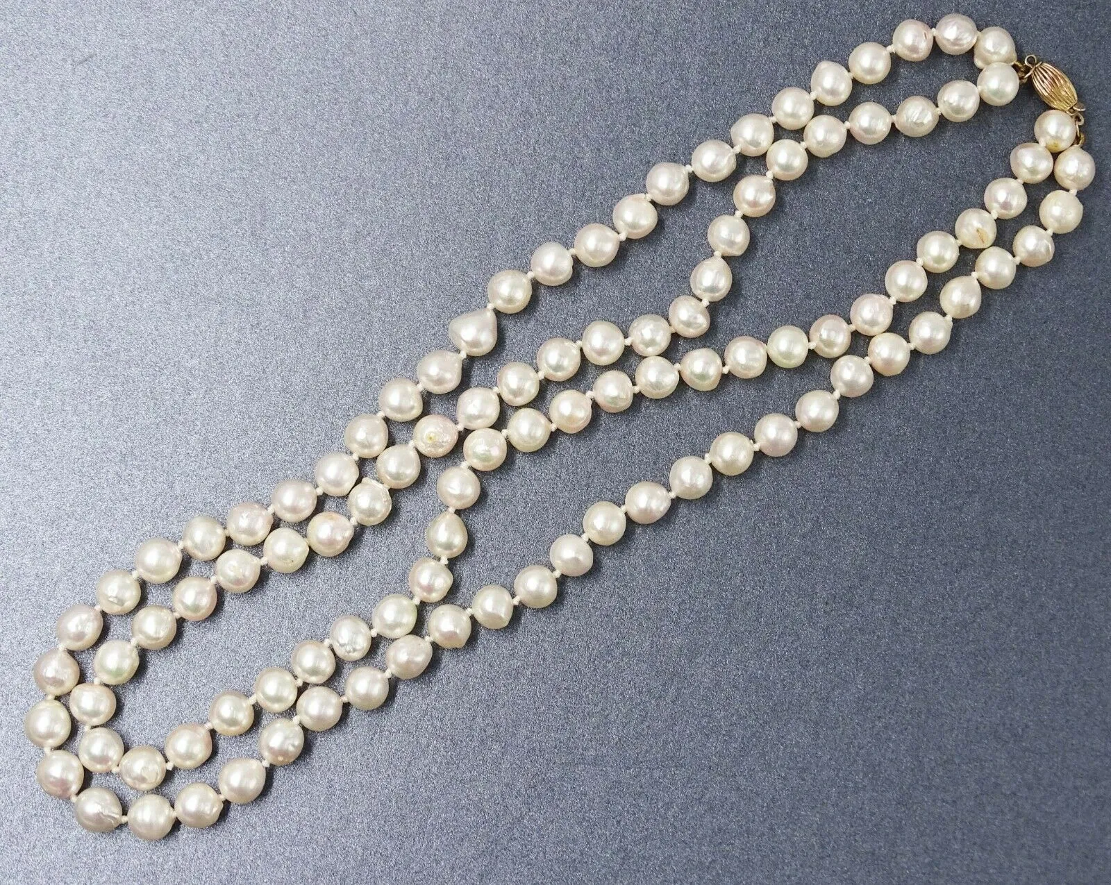 Freshwater Pearl 14ct Yellow Gold 2 Strand Necklace