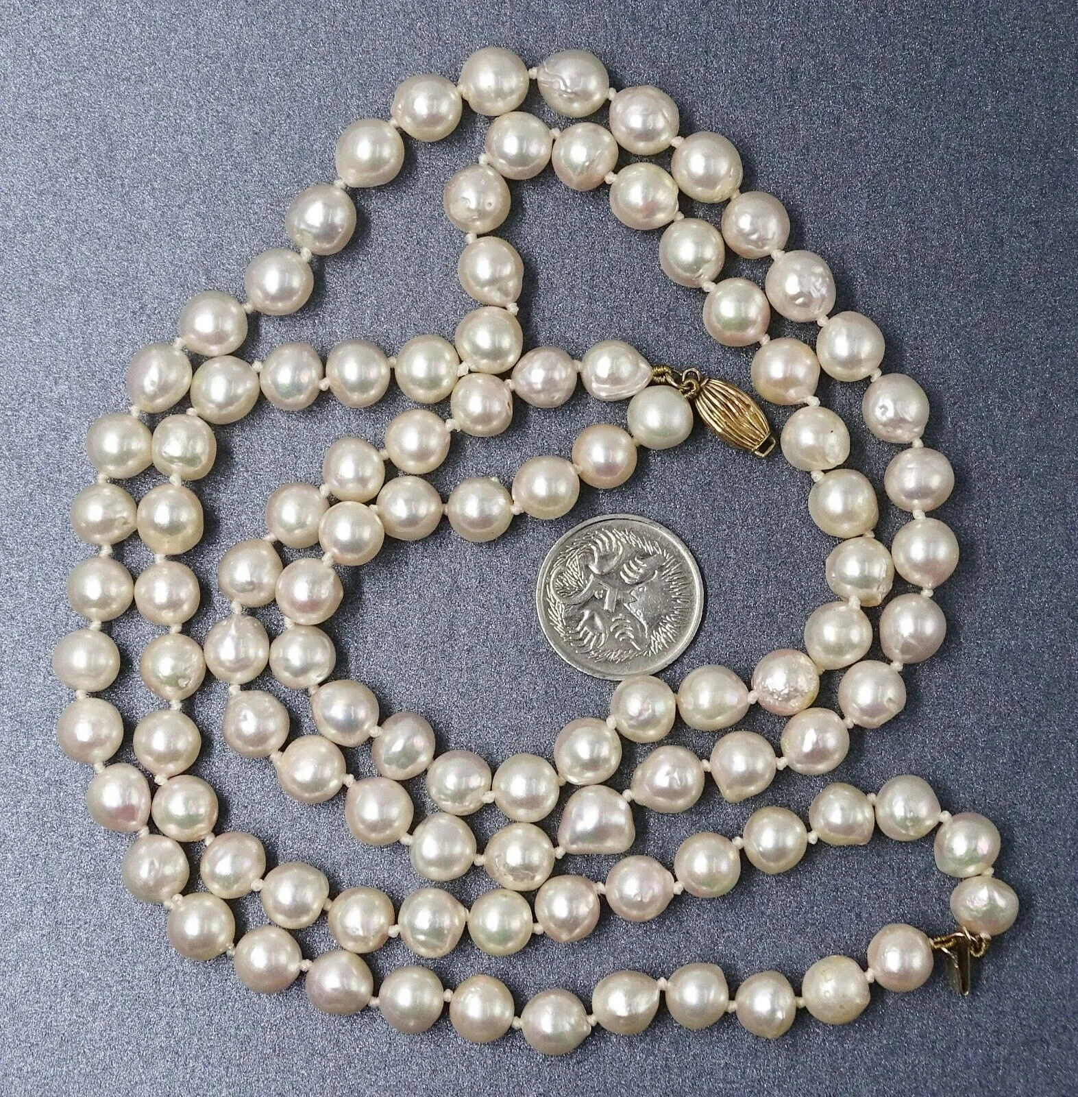 Freshwater Pearl 14ct Yellow Gold 2 Strand Necklace