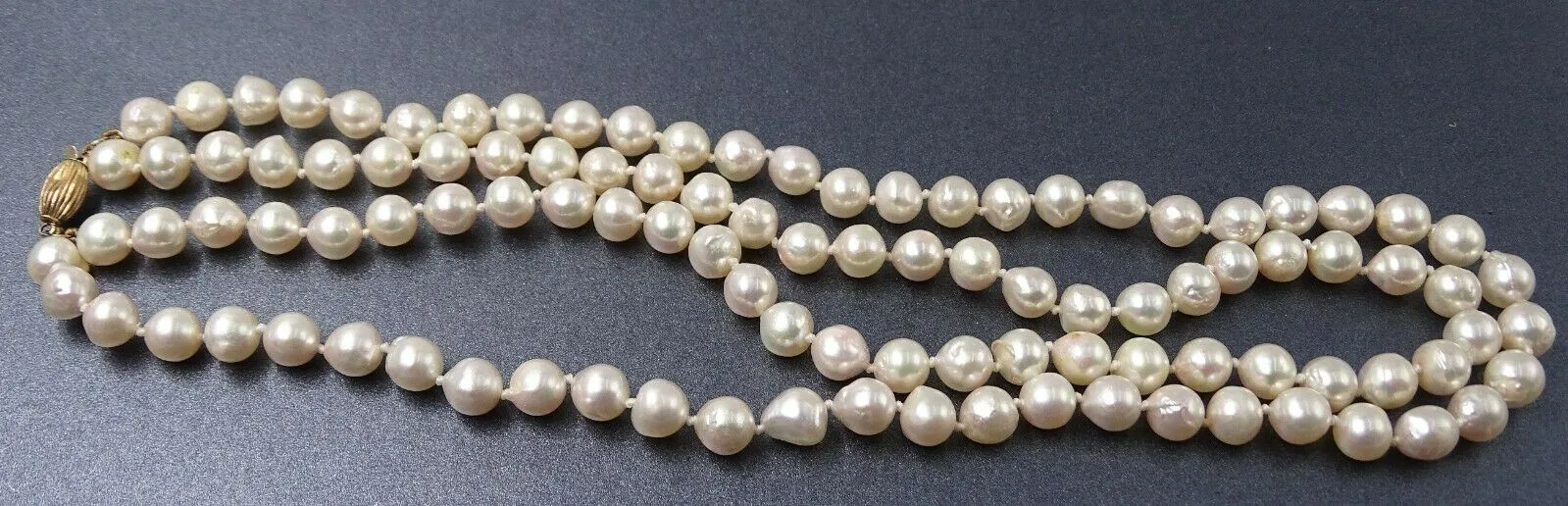 Freshwater Pearl 14ct Yellow Gold 2 Strand Necklace