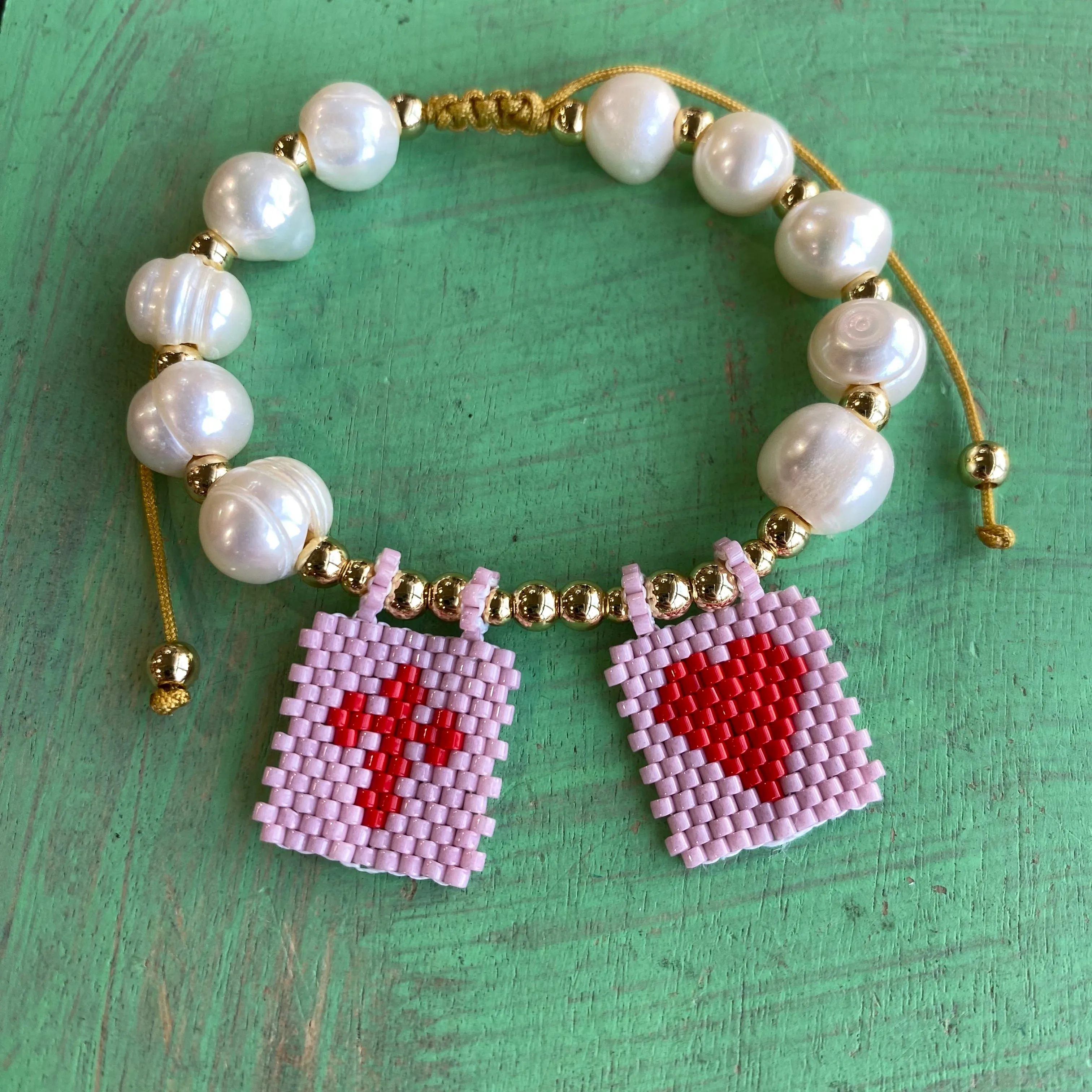 Freshwater Pearl Love and Honor Jesus Bracelet