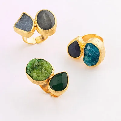 Gemstone Combination Cocktail Ring