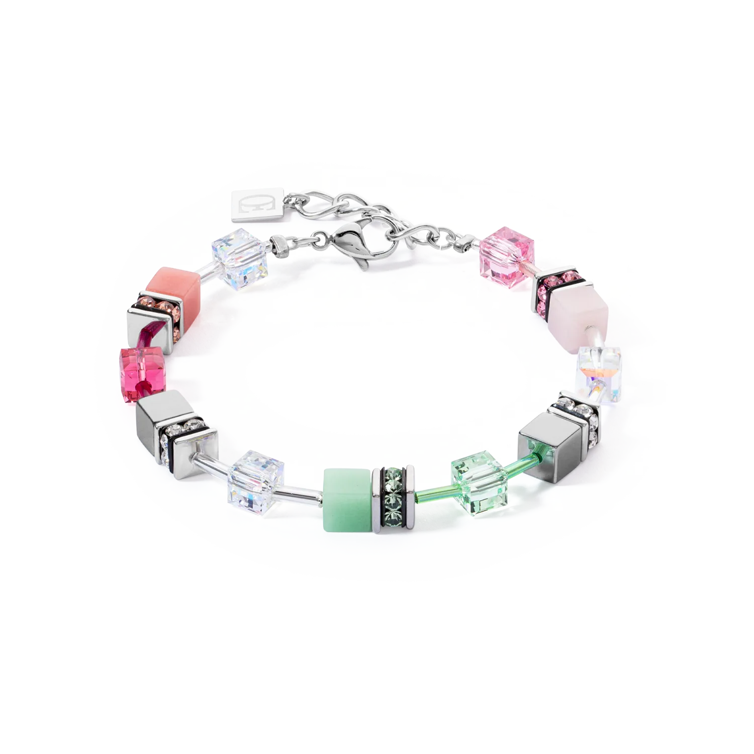 GeoCUBE® Iconic bracelet green-pink
