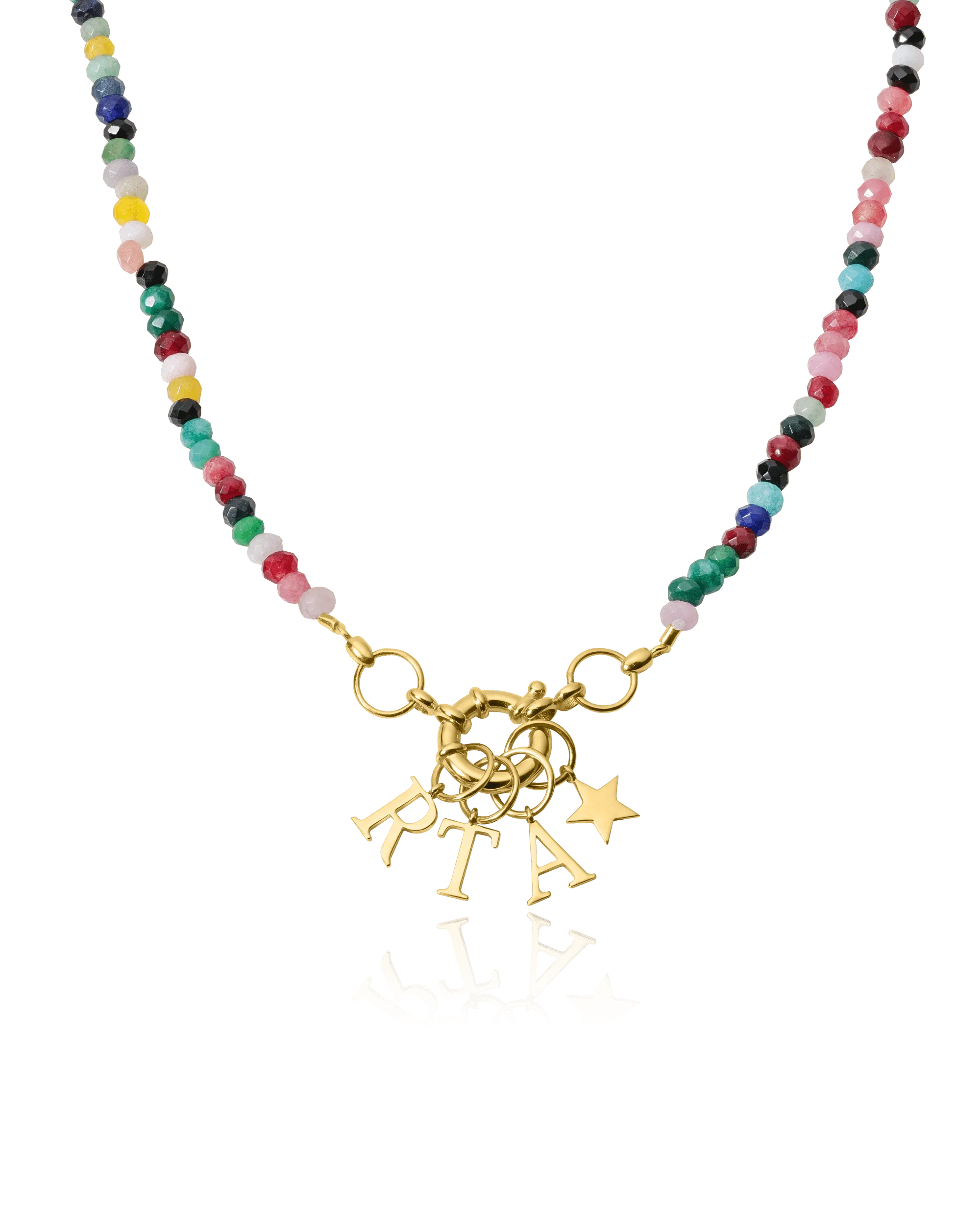 Green Jade Charm Lock Necklace - 18K Gold Vermeil
