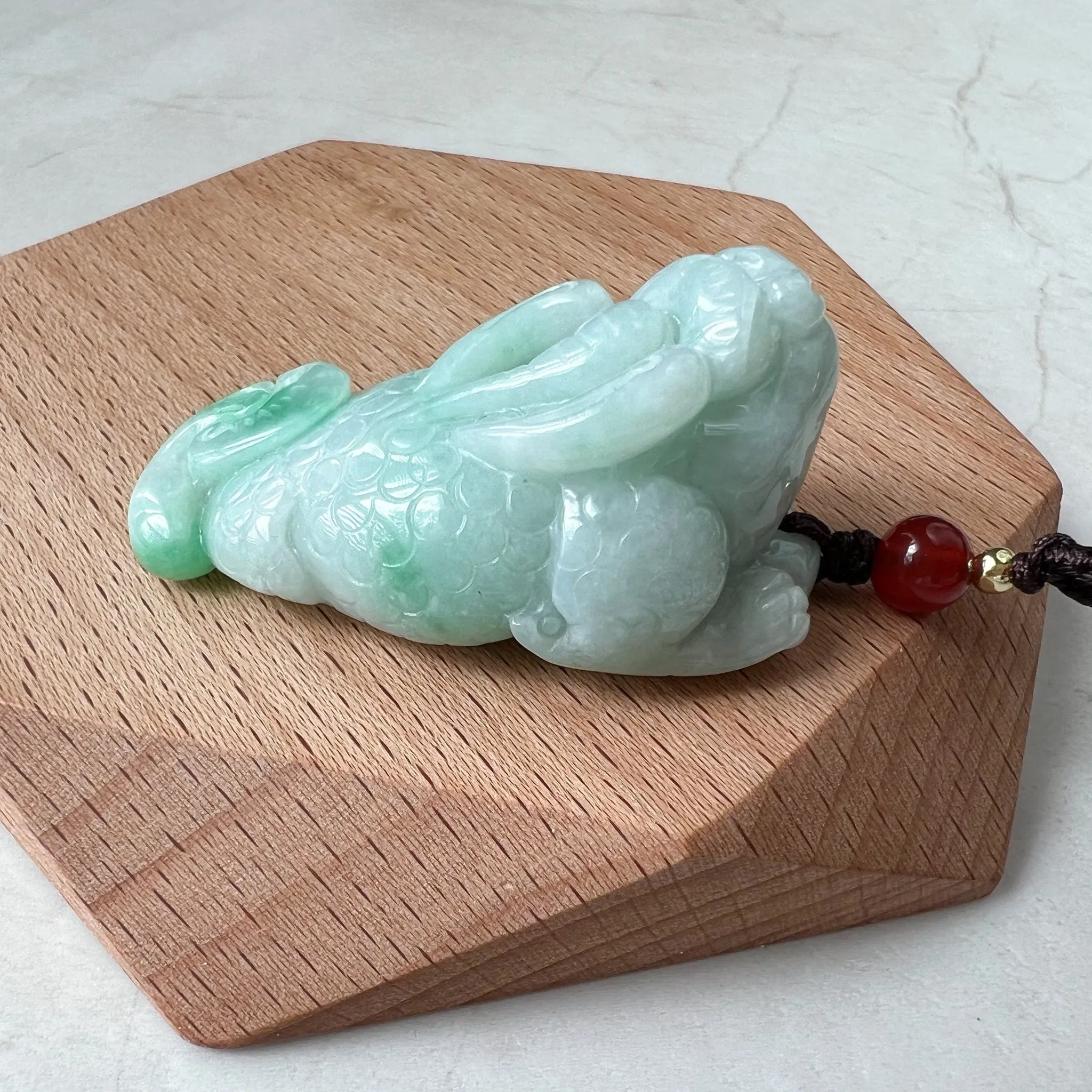 Green Jadeite Jade, Dragon Pixiu Pi Xiu, 貔貅, Dragon Chinese Carved Pendant, ZYF-1221-1651242206