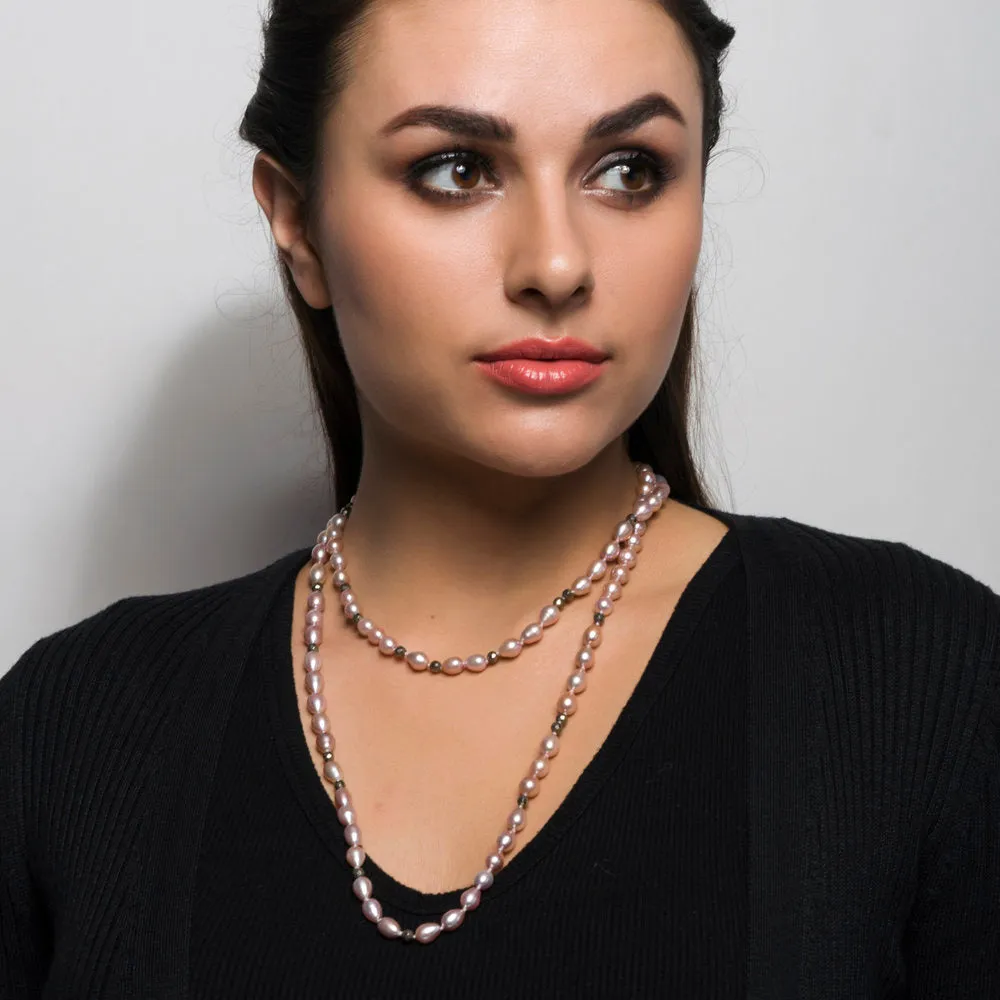 Hilary, Cultured Pearl and Pyrite Necklace