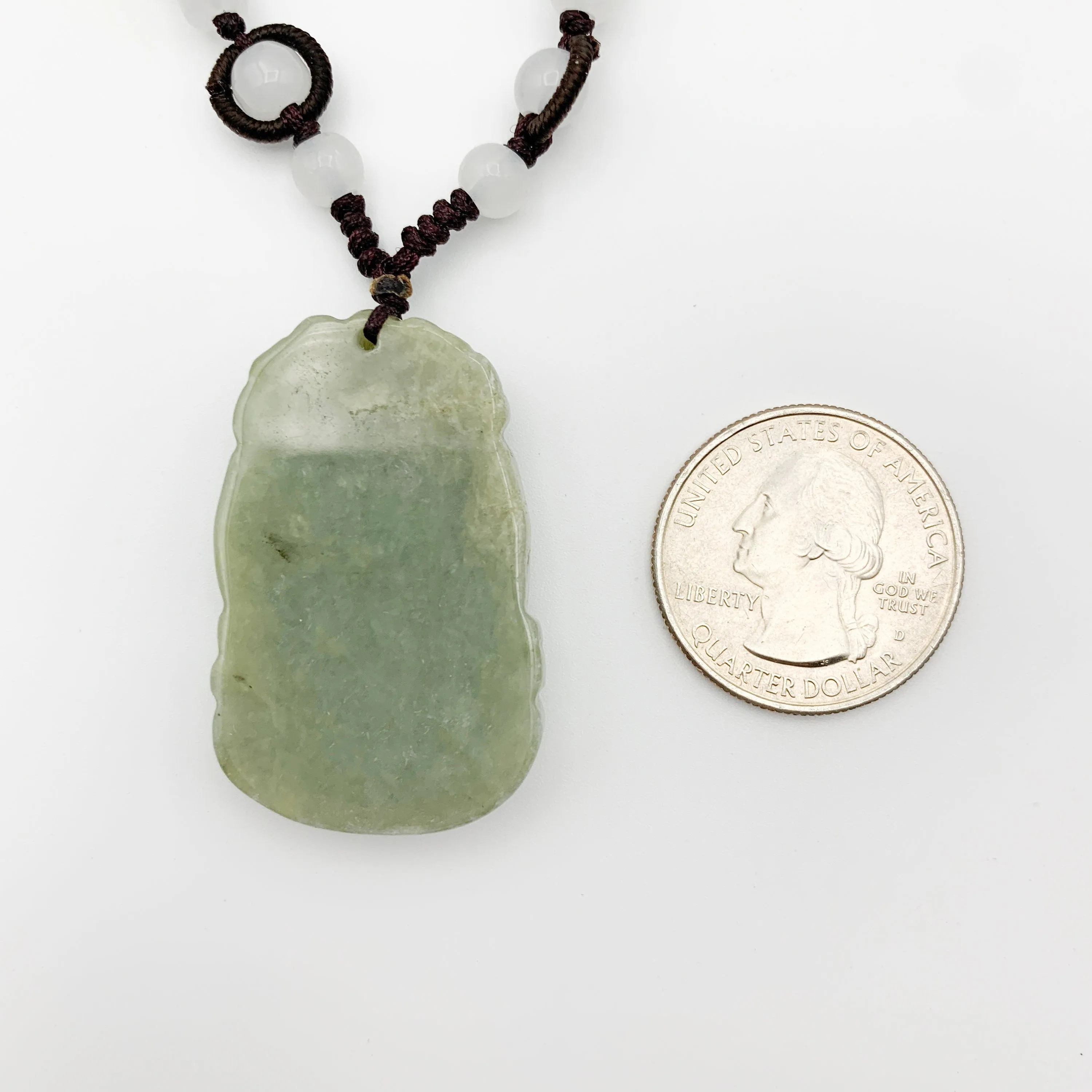 Horse Jadeite Chinese Zodiac Rustic Carved Pendant Necklace, YW-0110-1646804274