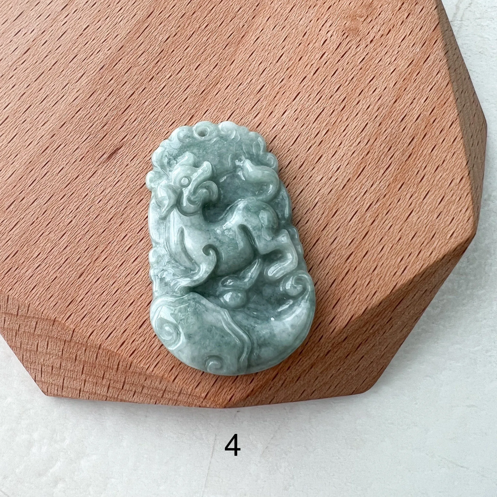 Jadeite Jade Dog Chinese Zodiac Carved Pendant Necklace, YW-0110-1646857076
