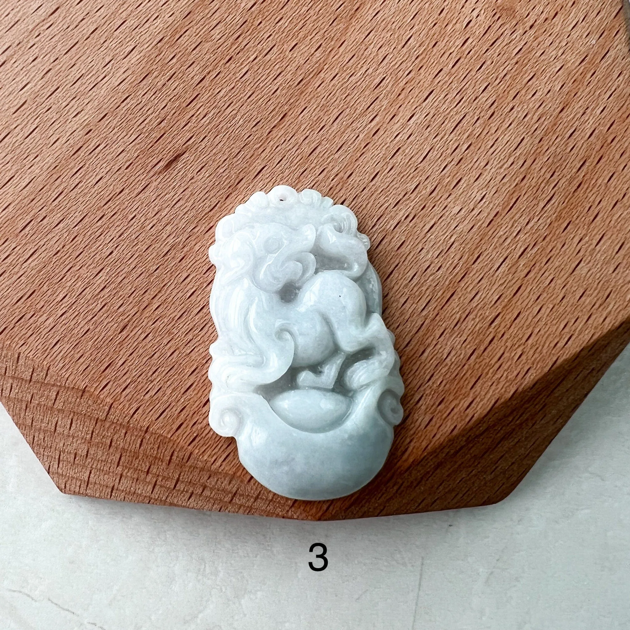 Jadeite Jade Dog Chinese Zodiac Carved Pendant Necklace, YW-0110-1646857076