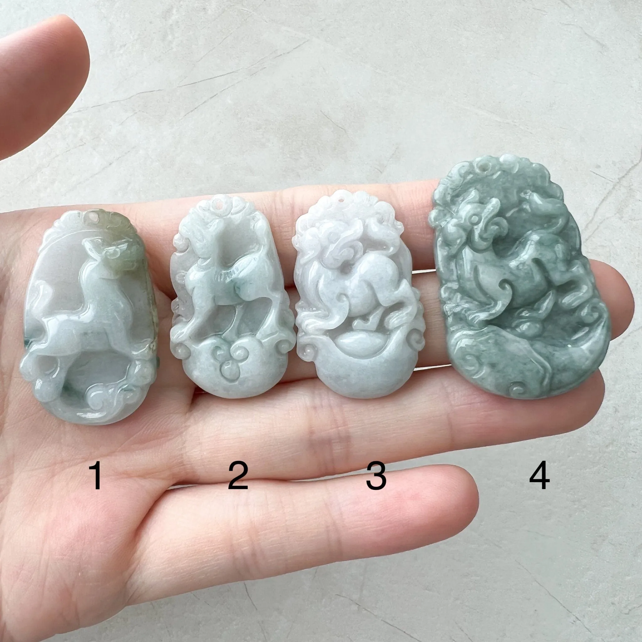 Jadeite Jade Dog Chinese Zodiac Carved Pendant Necklace, YW-0110-1646857076