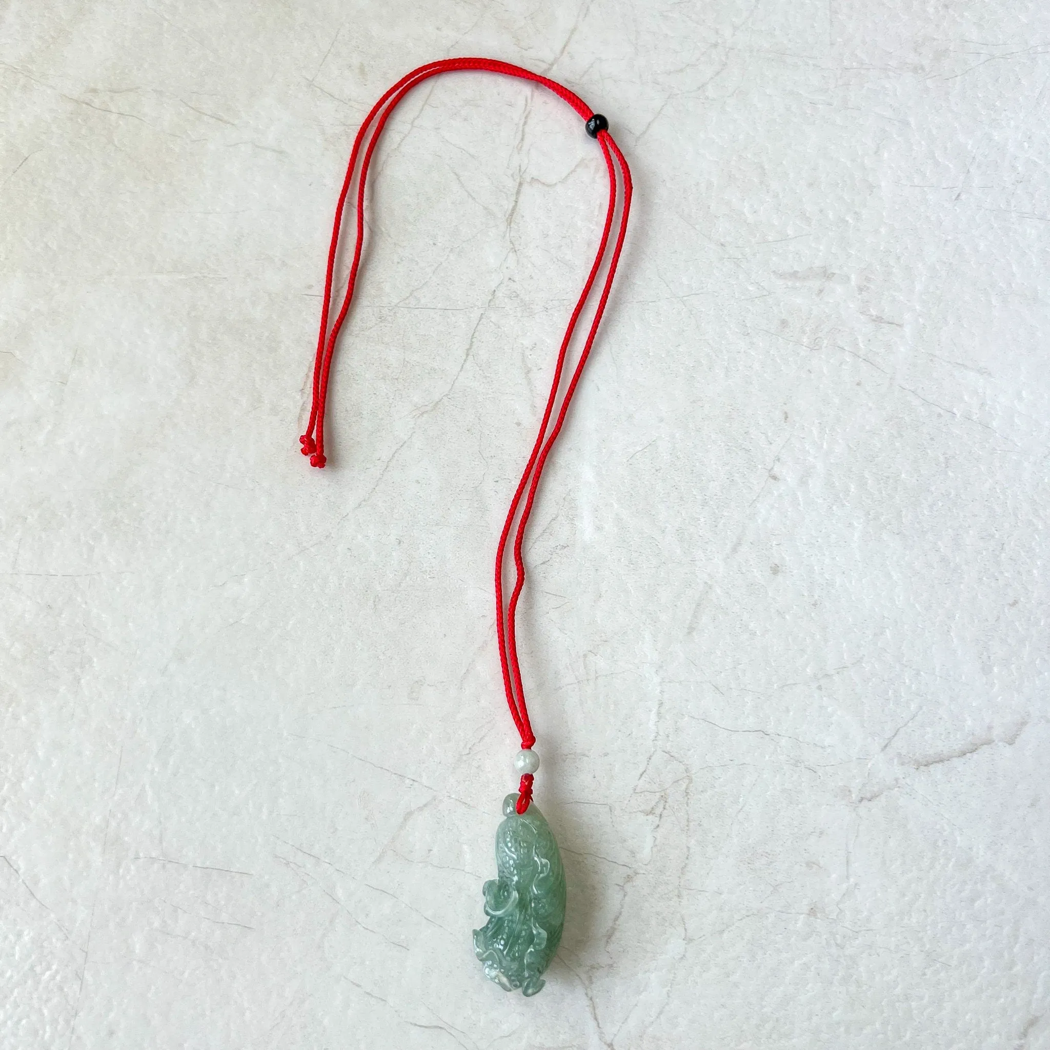 Jadeite Jade Green Cabbage Necklace, Jade Pendant, Jade Necklace, Feng Shui Necklace, YJ-0622-0410950-3