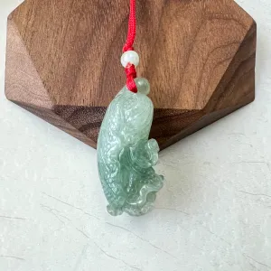 Jadeite Jade Green Cabbage Necklace, Jade Pendant, Jade Necklace, Feng Shui Necklace, YJ-0622-0410950-3