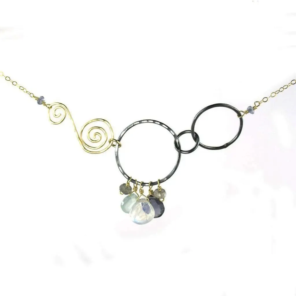 Joyful Swirl Necklace NM2066 by Vannucci