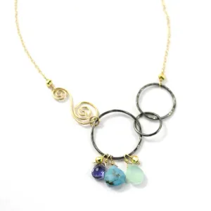 Joyful Swirl Necklace NM2066 by Vannucci