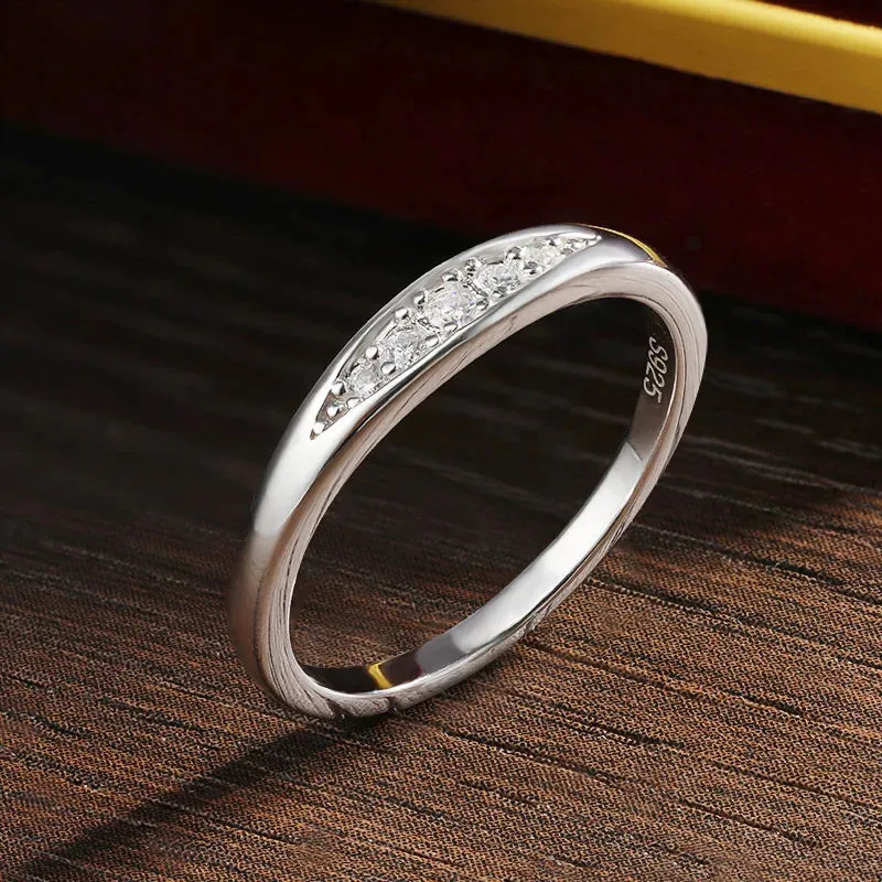 KNOBSPIN D VVS1 All Moissanite Rings for Women GRA Certified Lab Diamond Engagement Wedding 925 Sterling Silver Ring