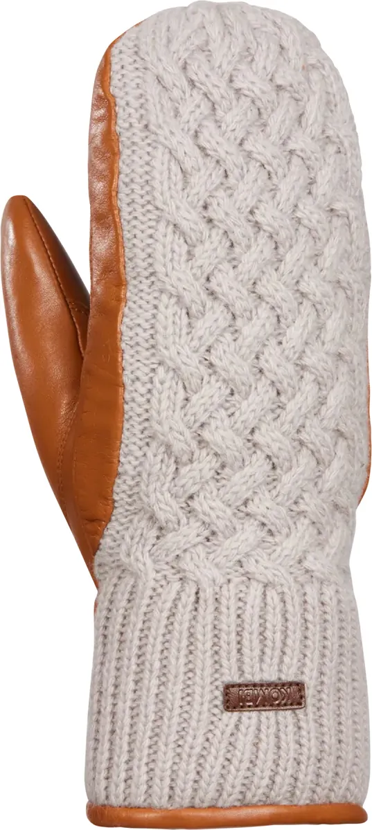 Kombi Women&#x27;s Ariana Leather and Knit Mittens Moonstone | Buy Kombi Women&#x27;s Ariana Leather and Knit Mittens Moonstone here | Outnorth