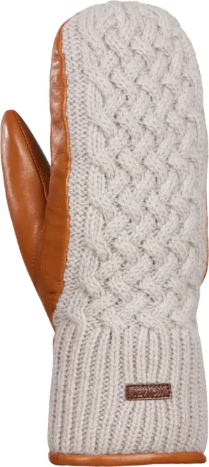 Kombi Women&#x27;s Ariana Leather and Knit Mittens Moonstone | Buy Kombi Women&#x27;s Ariana Leather and Knit Mittens Moonstone here | Outnorth