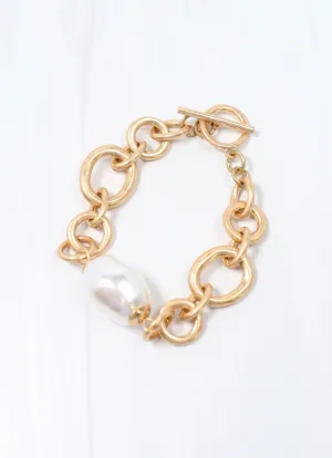 London Toggle Bracelet with Pearl GOLD