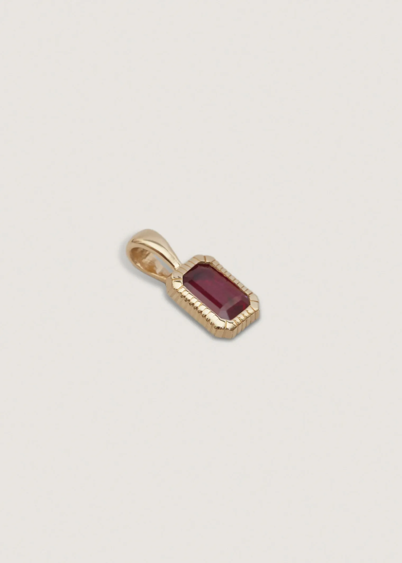 Lyra Emerald Cut Pendant Ruby