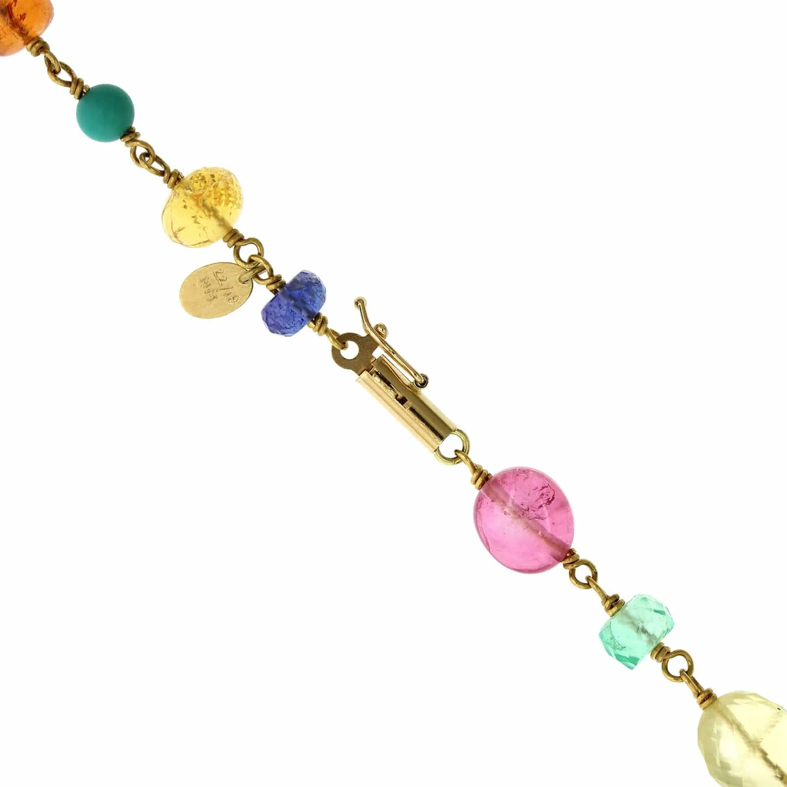 Mallary Marks 22K Yellow Gold Multi Gemstone Necklace