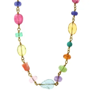 Mallary Marks 22K Yellow Gold Multi Gemstone Necklace