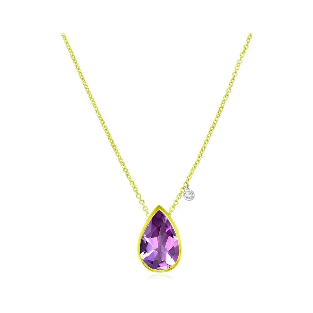 Meira T February Amethyst Birthstone  Pendant