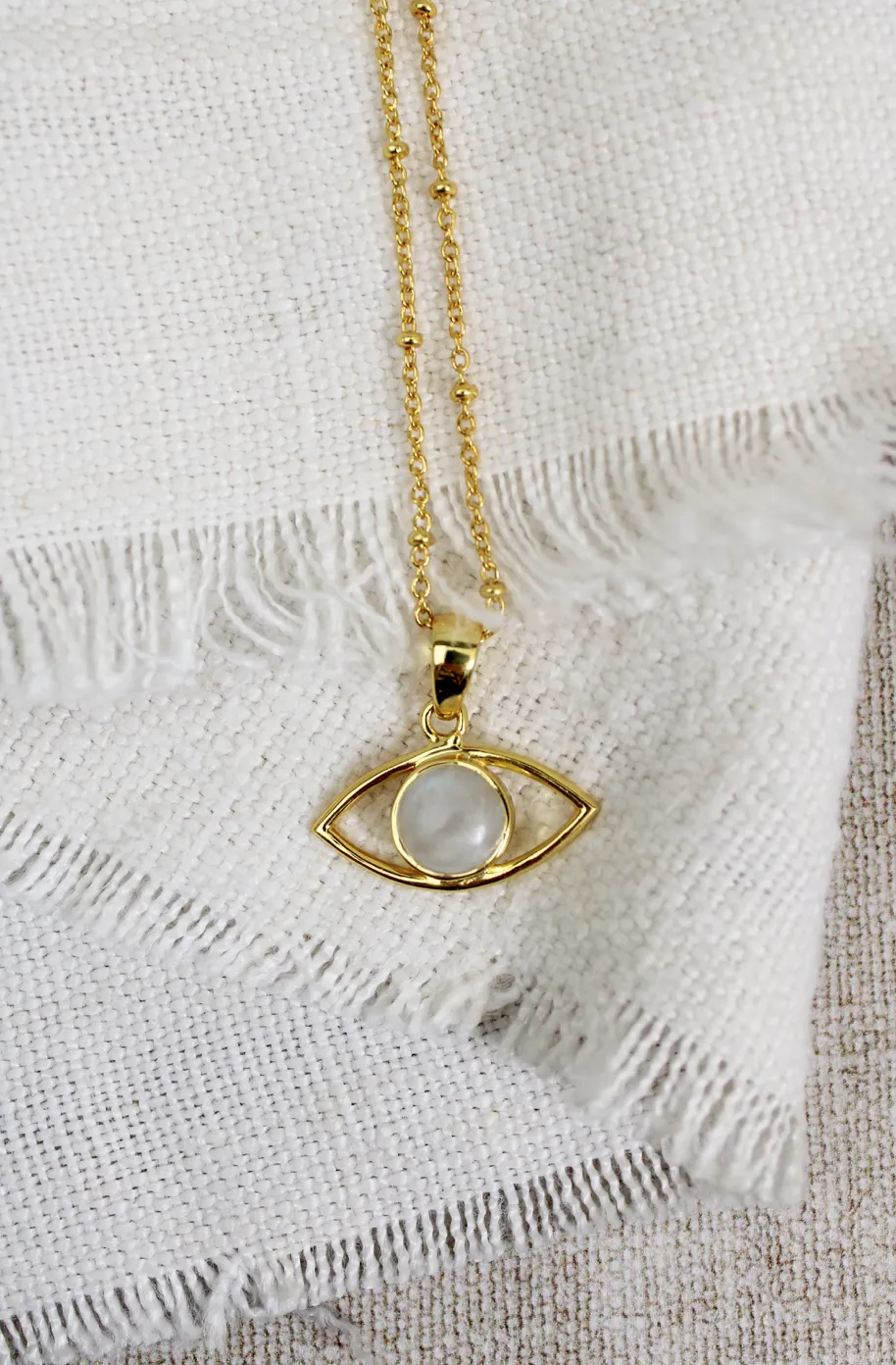 Moonstone gold necklace