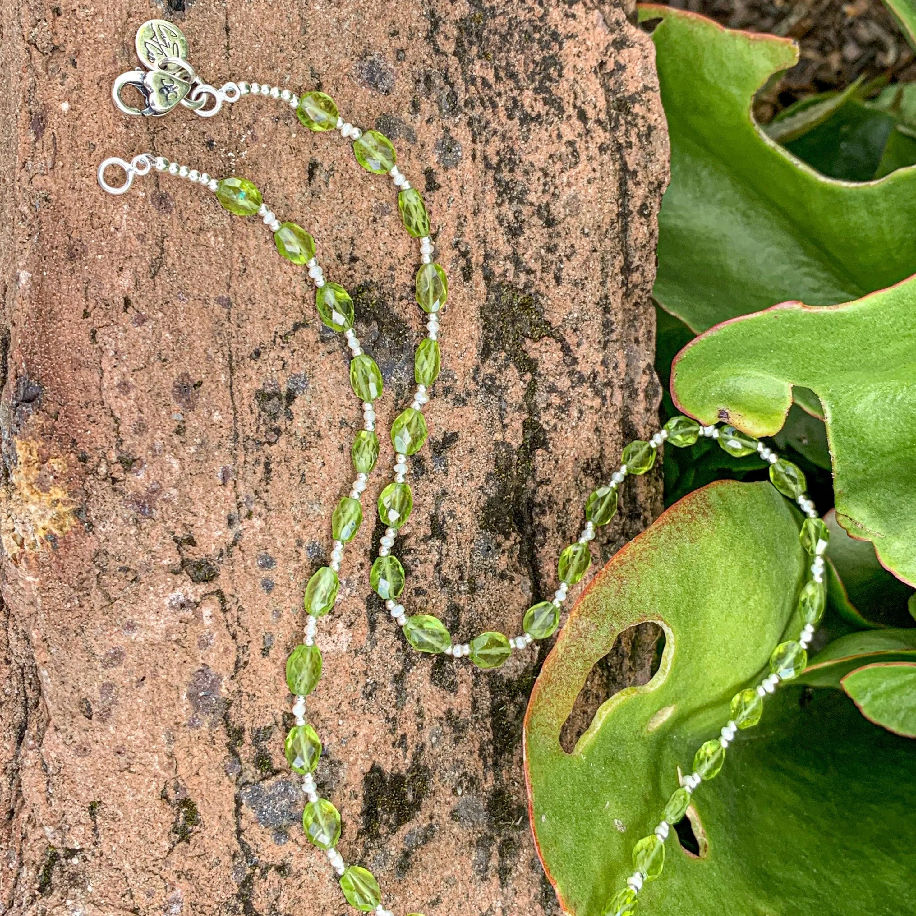 Mother Earth Peridot Pearl Signature Necklace