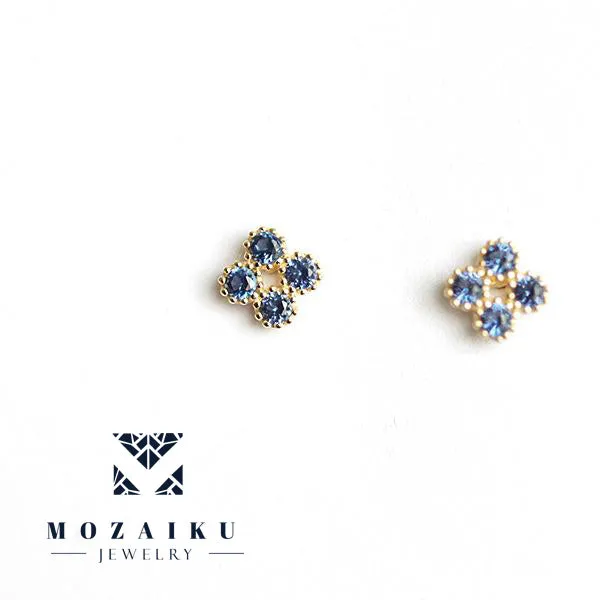 Mozaiku Sapphire Blossom Earrings