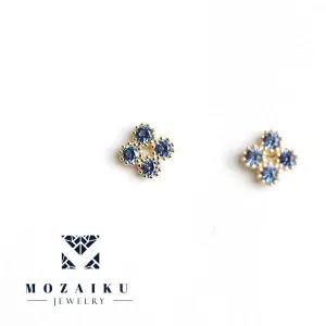 Mozaiku Sapphire Blossom Earrings