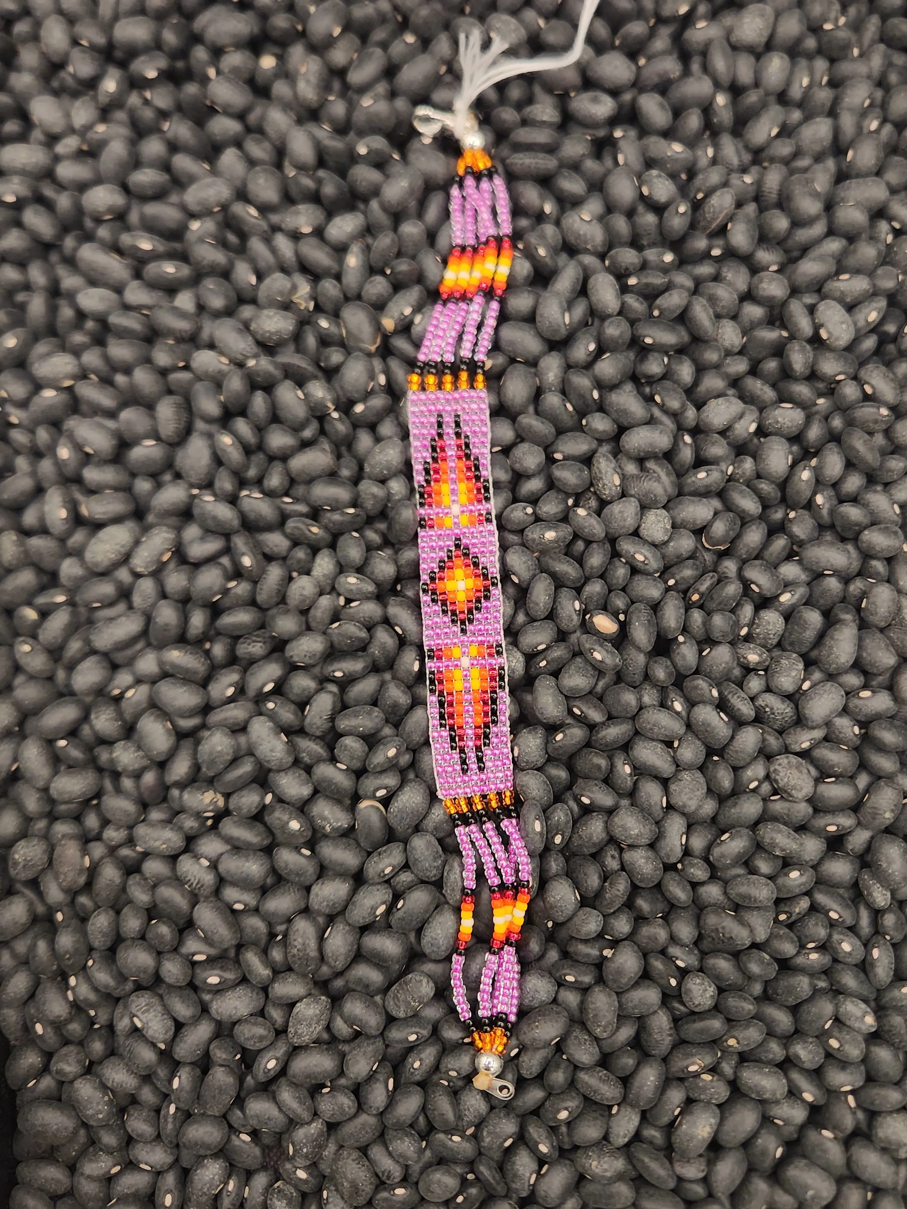 NAVAJO BEADED BRACELET - HOT PINK - MARCIA BARBER