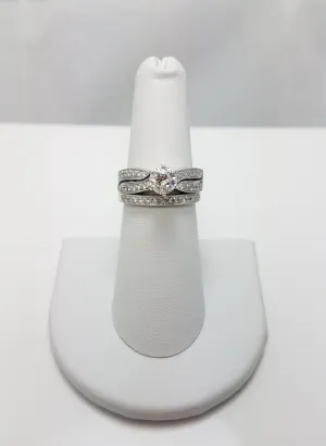 New! Natural Diamond 1.37ctw Platinum Engagement Ring Set