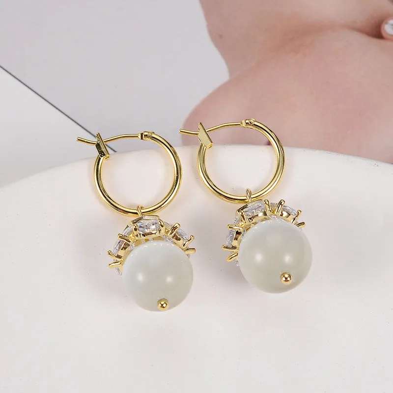 Opal Butterfly Stud Earrings Women