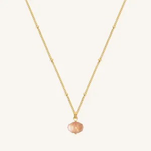 Opulent Orange Moonstone Necklace - Stone of Hope