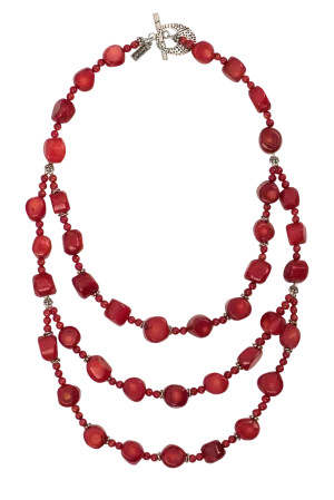 Paige Wallace Graduated Coral Necklace