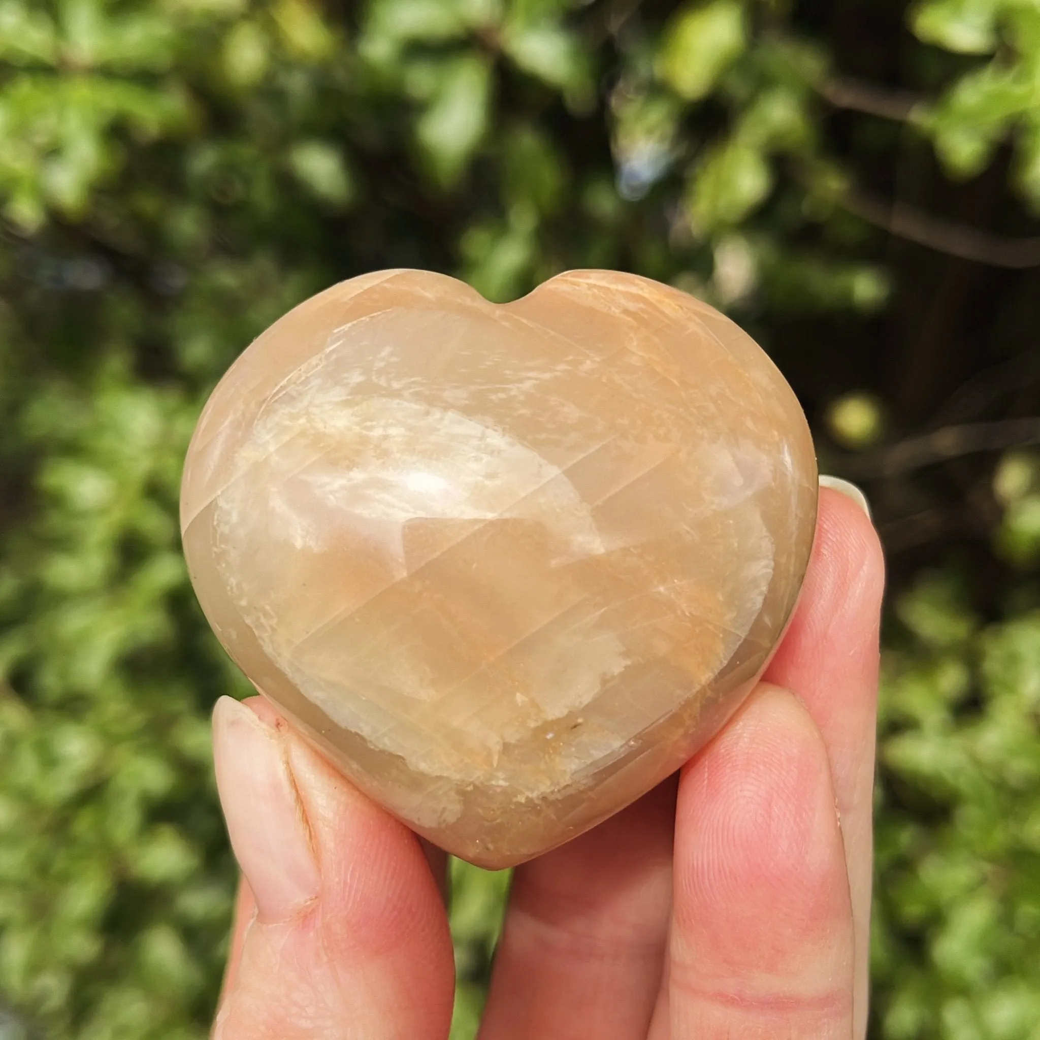Peach Moonstone Heart | B