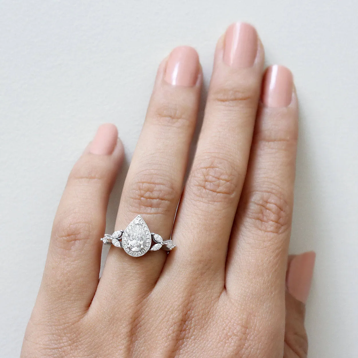 Pear Diamond Unique Engagement Ring - "Muse" ♥