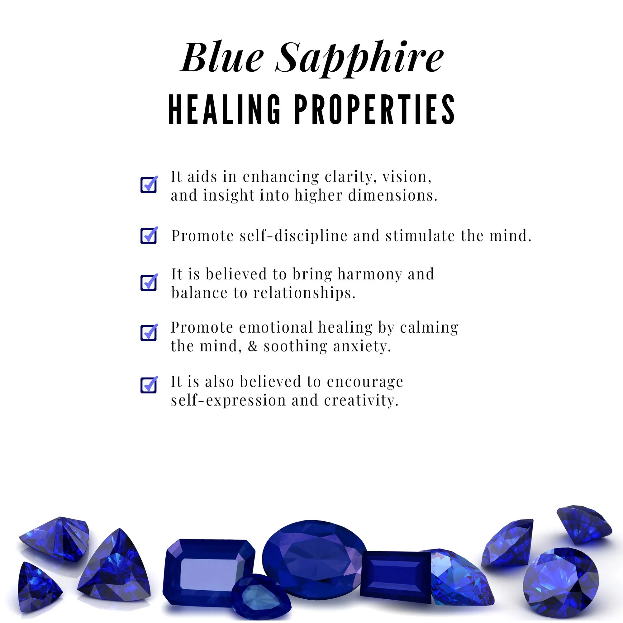 Pear Shaped Blue Sapphire Solitaire Ring with Diamond Trio