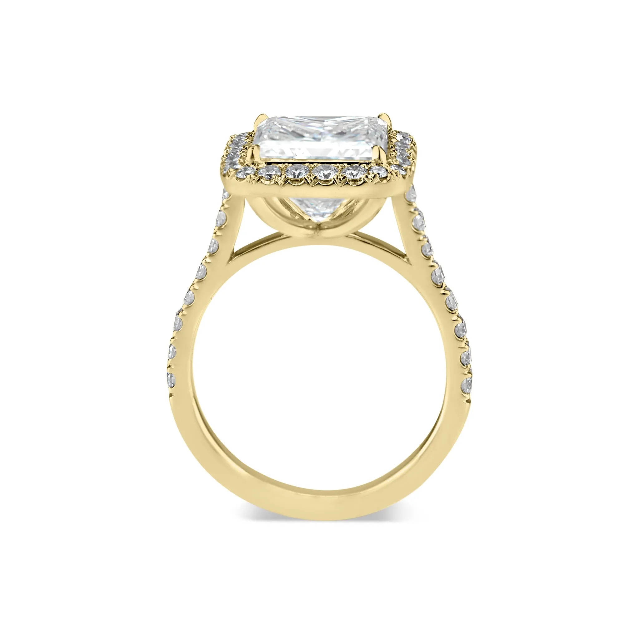 Princess-Cut Diamond Halo Engagement Ring