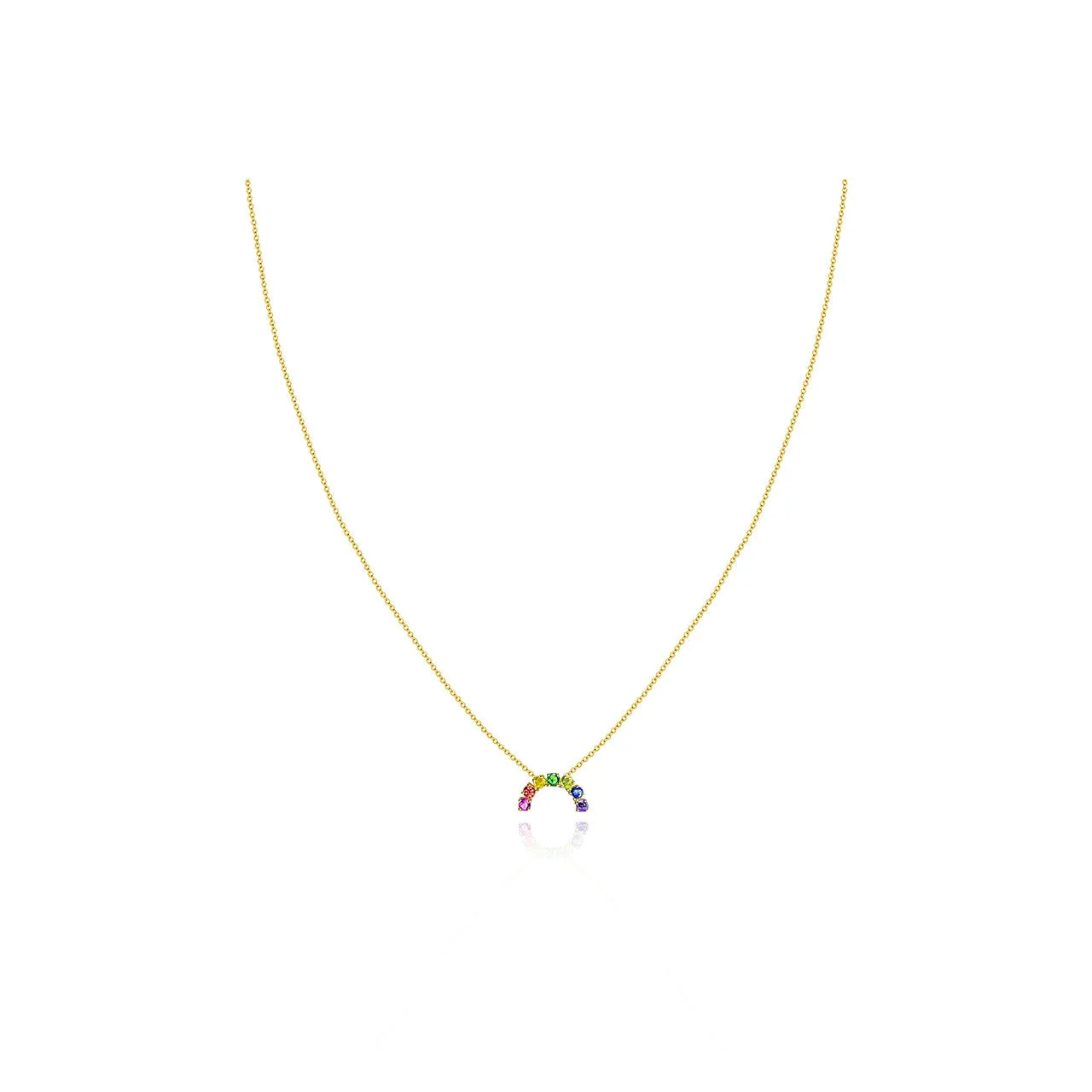 ·【Rainbow 52】Colour Sapphire Necklace 14K