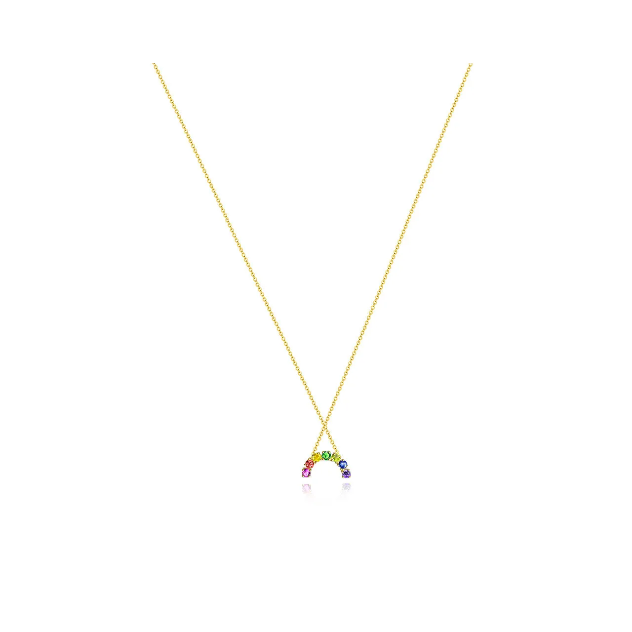 ·【Rainbow 52】Colour Sapphire Necklace 14K