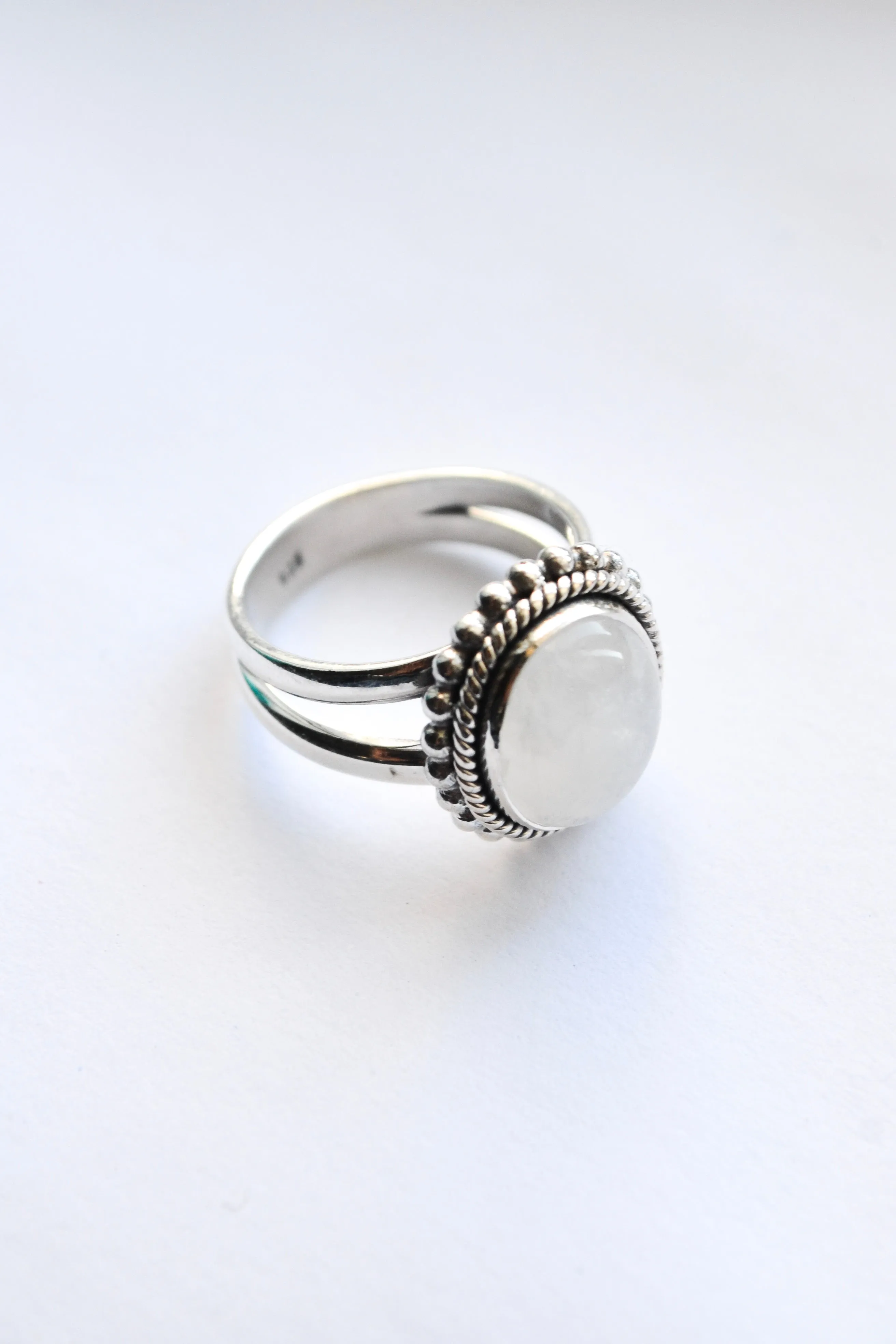 Rainbow Moonstone Ring
