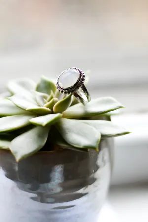 Rainbow Moonstone Ring