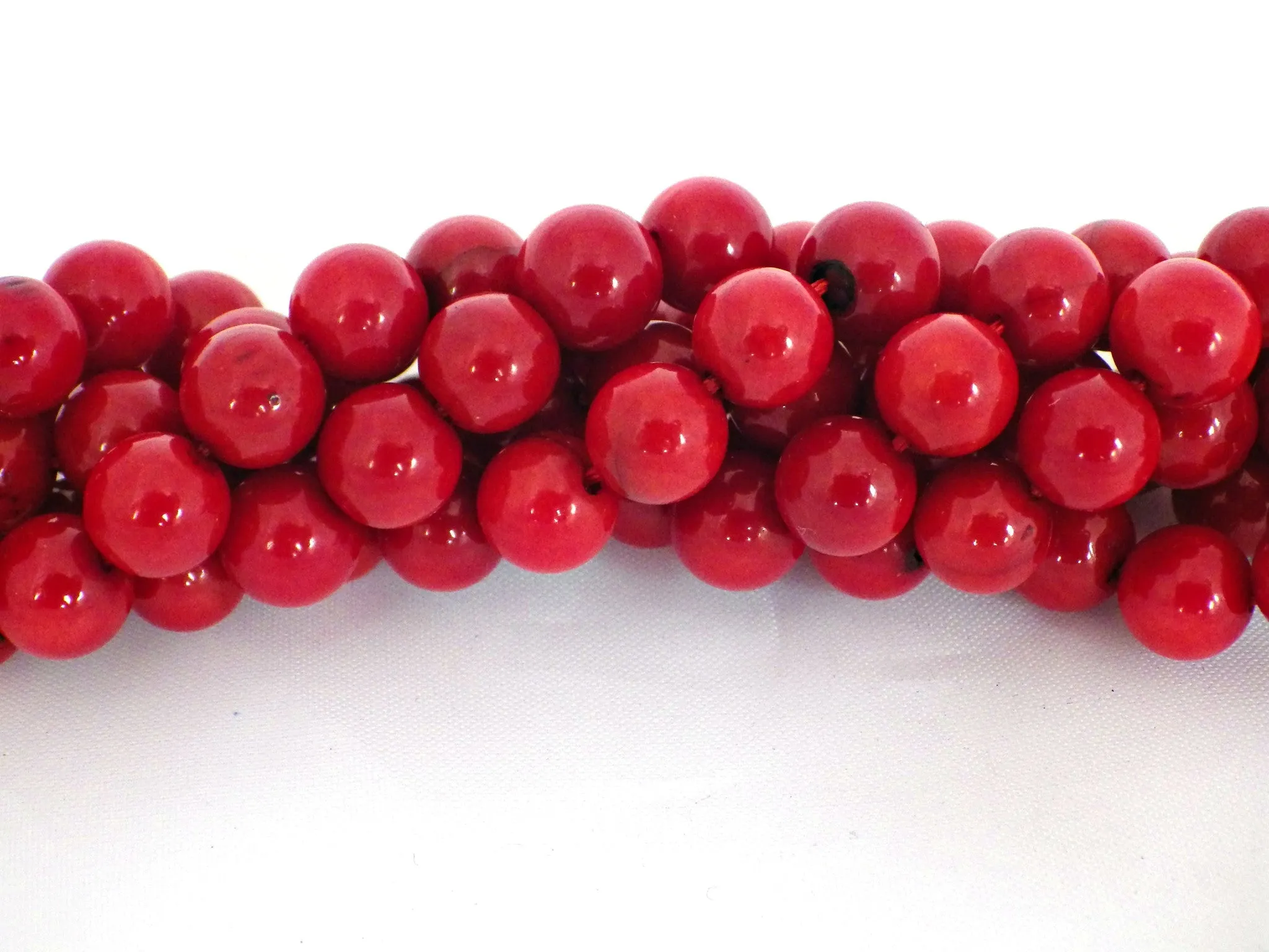 Red Bamboo Coral | Round Beads | 6mm