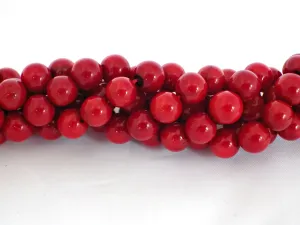 Red Bamboo Coral | Round Beads | 8mm