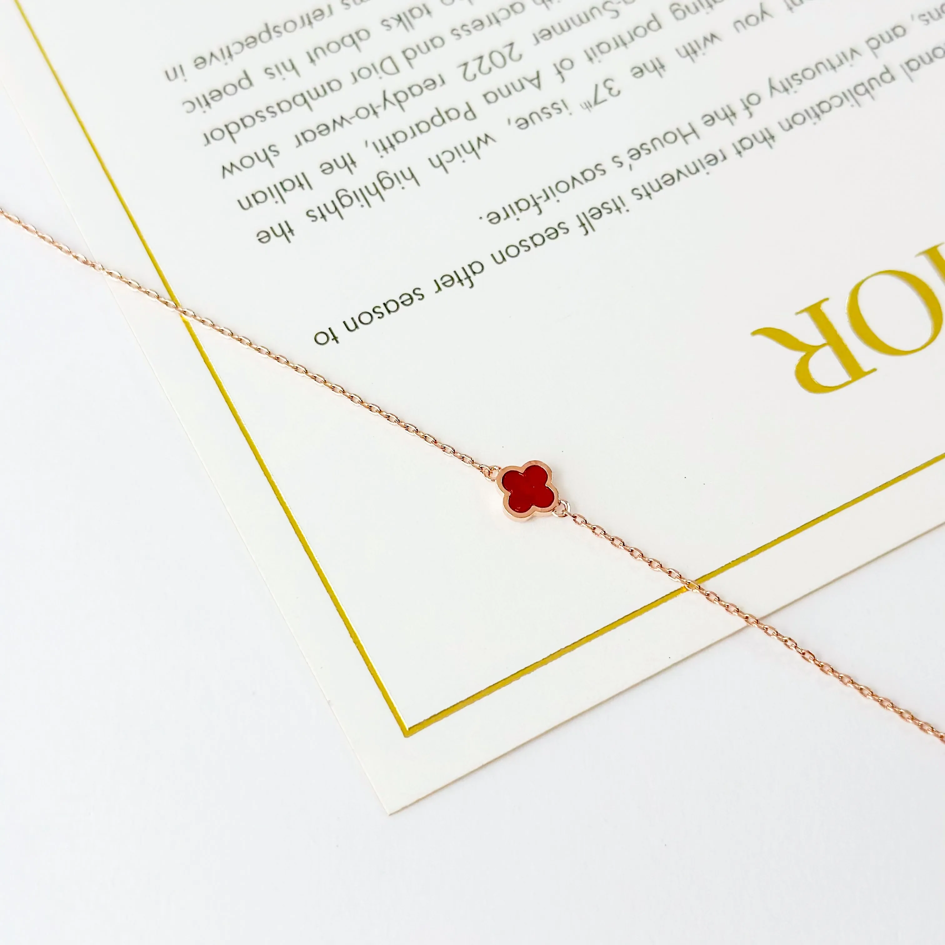 Red Vanya Eternal Clover Bracelet