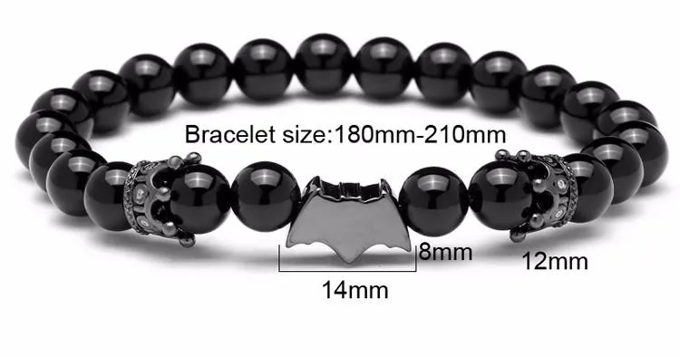 Semi-Precious Stone Vampire Beaded Bracelet