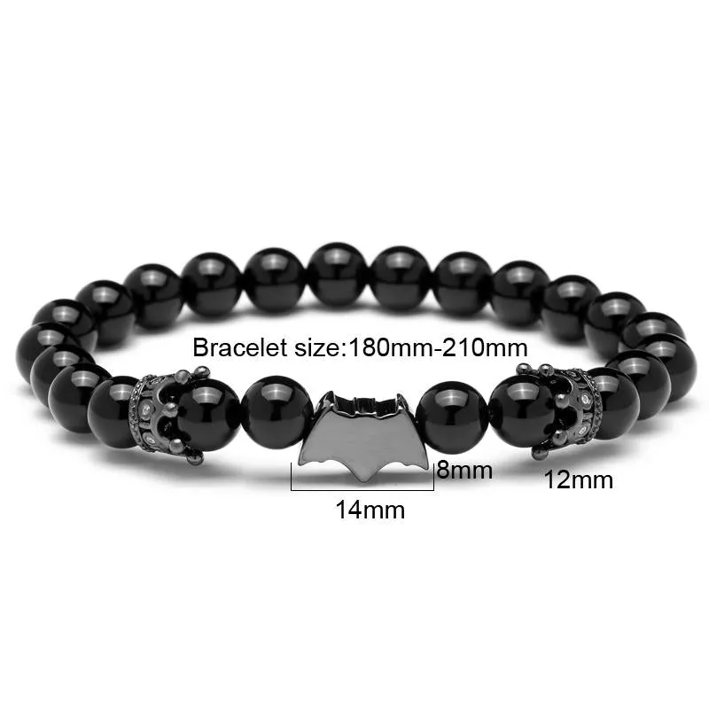 Semi-Precious Stone Vampire Beaded Bracelet
