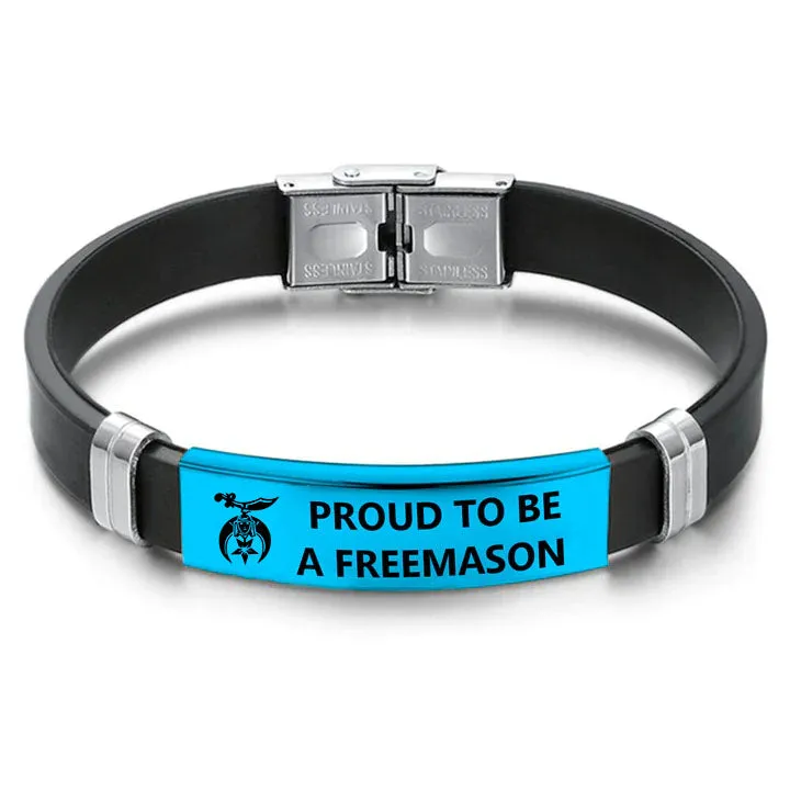 Shriners Bracelet - Steel & Leather