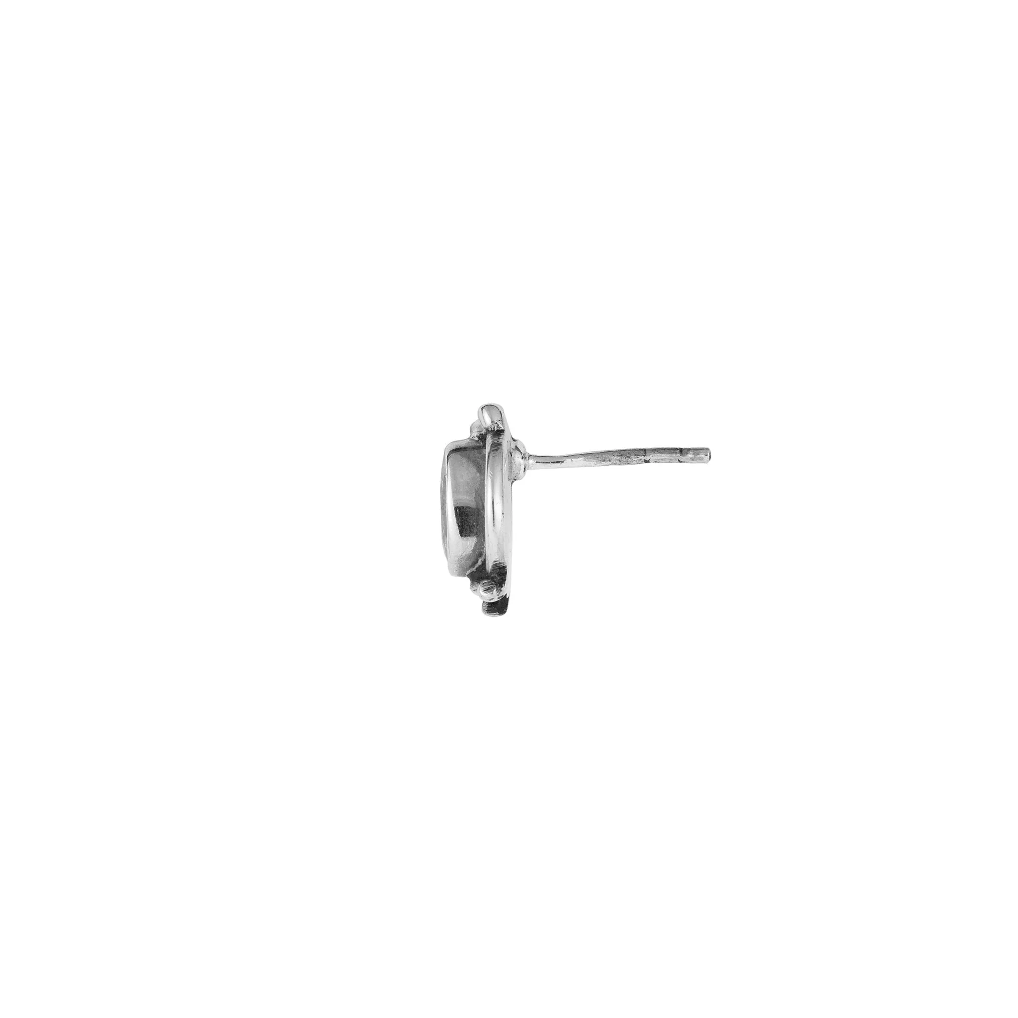 Silver & Zircon Stud Earrings - From Rajasthan