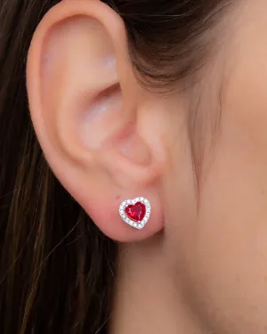 Single Zircon Red Heart E